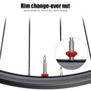 VXM 2pcs/Set MTB Bike Schrader Presta Valve Wheel Converter Nut Rim (Red) Newly
