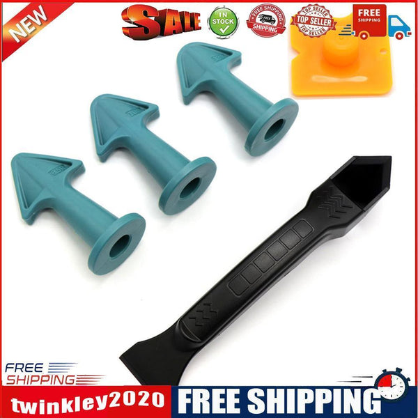 Caulking Nozzle Scraper Set Grout Tile Joints Floor Remover Tool (Sky Blue)