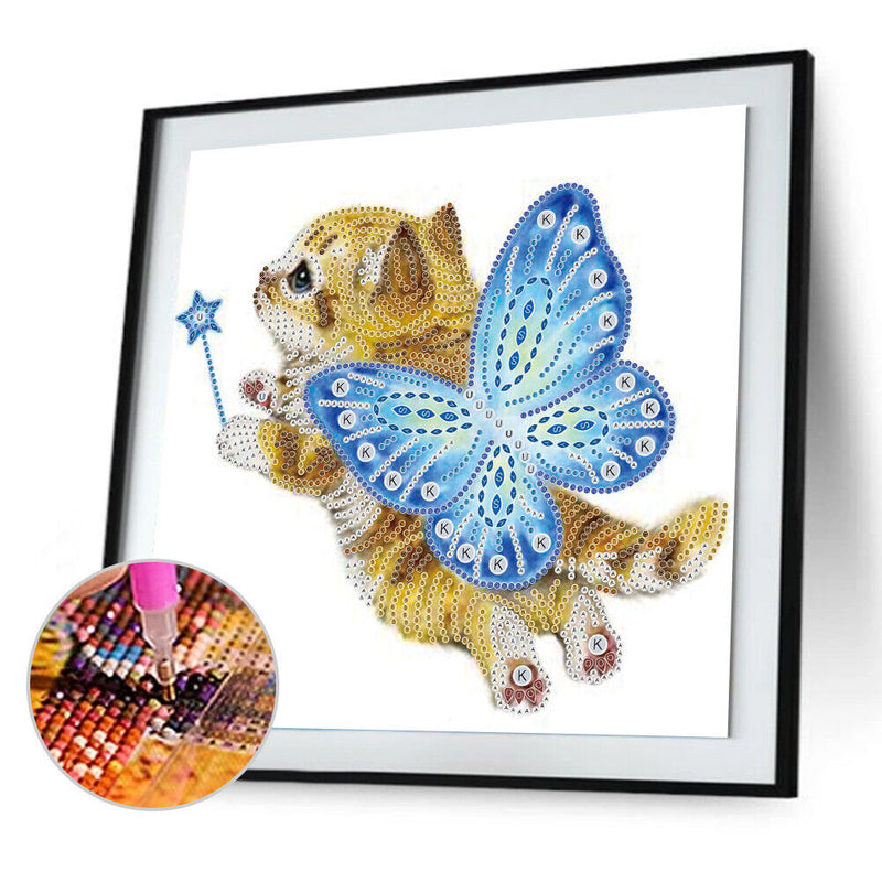 5D DIY Part Special Shaped Drill Diamond Painting Cat Art Decor (YX286)