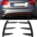 Rear Bumper Vent Canards for Mercedes W176 A200 A45 AMG (Carbon Fiber Look)