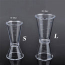 PVC Wine Single Drink Cocktail Shaker Measure Cup Jigger Short Double Shot