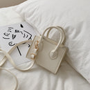 Fashion Solid Color PU Women Shoulder Totes Bag Female Portable Leather Handbag