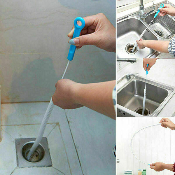 Flexible Sink Overflow Drain Unblocker Cleaning Brush Tool Kitchen 71cm Q7O0
