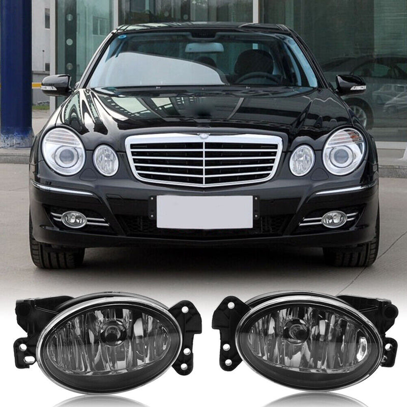 Clear Lens Fog Lamp w/ Bulb for Mercedes Benz C E G GL M Class (Left+Right)