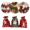 Number Label Wooden Pendant Countdown Hanging Tags Christmas Advent Calendar
