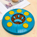 Pet Dog Rotating Feeding Food Bowls Cat Slow Eating Feeder Dish (Lake Blue)