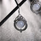 Ear Studs Amethyst Dangle Moonstone Earrings Openwork Pattern Moonlight