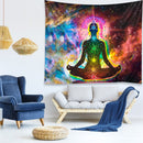 Multifunction Meditation Man Wall Tapestry Hanging Blanket Beach Camp Rug