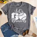 Baseball Print Go Letter Tea T-Shirt (Dark Grey XL)