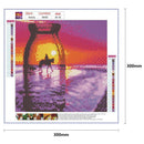 5D DIY Full Drill Diamond Painting Bottle Scenery Cross Stitch Kit Home Decor