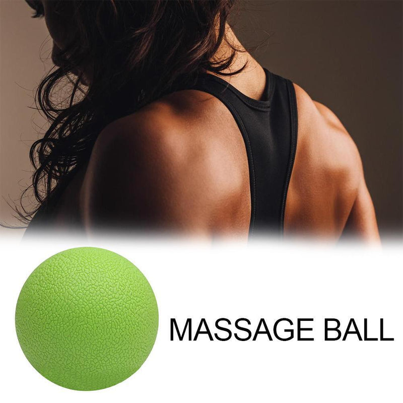 TPE Lacrosse Ball Sports Yoga Muscle Relax Roller Fitness Massage(Green) Newly