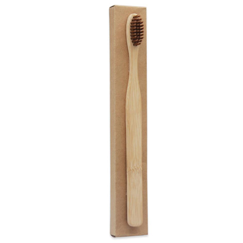 10pcs Environmental Soft Head Bamboo Oral Care Eco Toothbrush(Dark Brown)