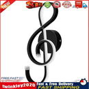 LED Musical Note Wall Lamp Bedside Spiral Night Light (Warm Light)(Black) Newly