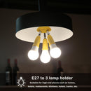 3 in 1 E27 to E27 Lamp Base Socket Splitter LED Light Bulb Holder (Yellow)