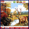 Deer by the Creek Oil Paint By Numbers DIY Canvas Wall Art Picture Craft Decor