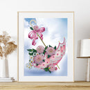 5D Diamond Painting Kit Flower Umbrella Partial Special Shape DIY Wall Art