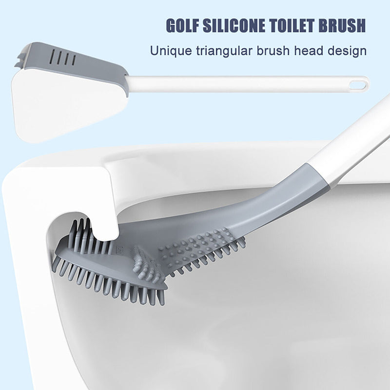 Golf Toilet Brush - Wall Mounted Toilet Brush with Long Handle (White) Newly