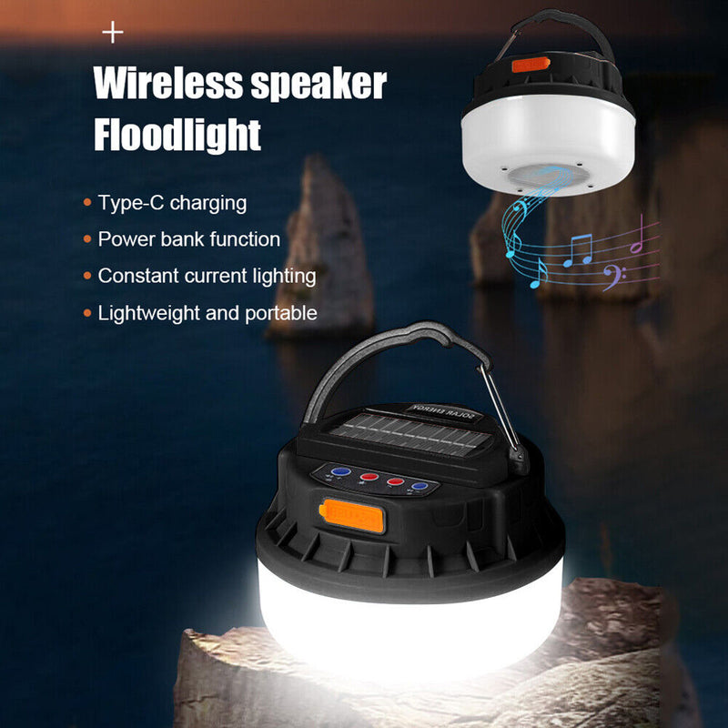 #A Solar Powered LED Camping Lamps Portable Outdoor Hiking Hanging Lighting Lant