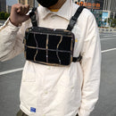 Oxford Vest Shoulder Bag Multi-function Waistcoat Unisex Hip Hop Streetwear P