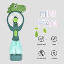 Handheld Spray Fan Comfortable Cool Mist Dinosaur Fan for Kids (Green)