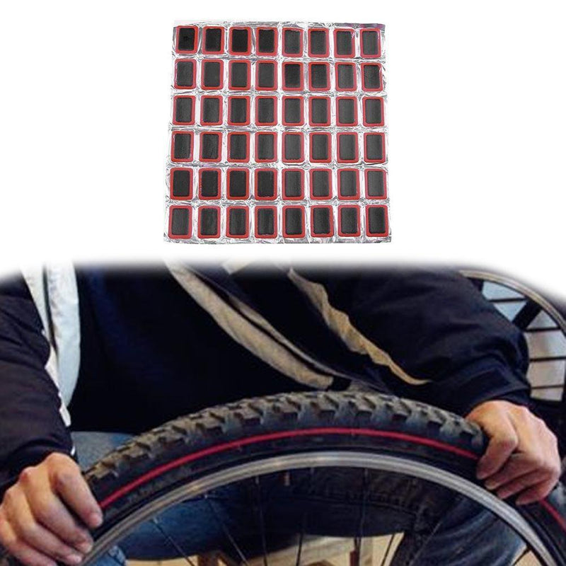 48pcs bicycle tires bicycle kit patches + 1pc repair adhesive tire rubber tube