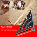 Aluminum Alloy Folding Triangle Ruler Woodworking Positioning Angle Protrac