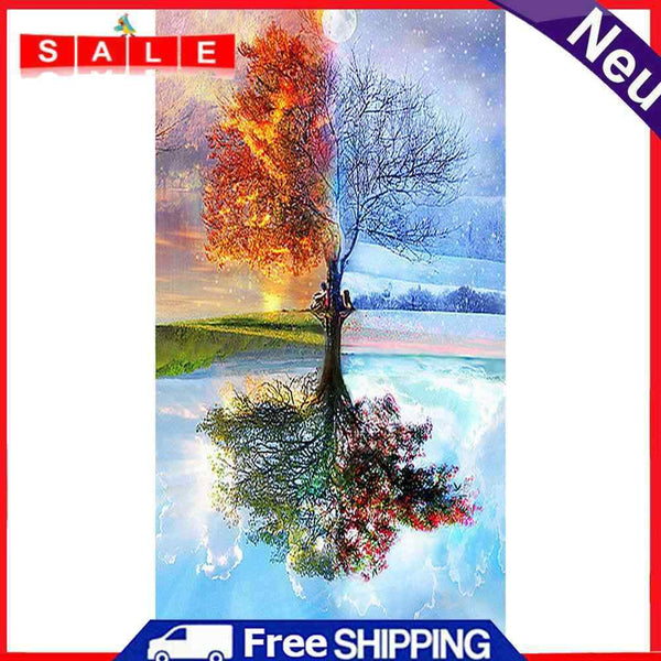 Tree 5D DIY Full Round Drill Diamond Painting Rhinestones Embroidery Kits Craft
