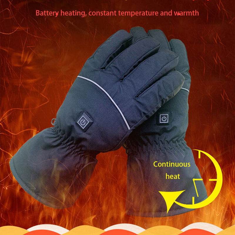 2pcs Winter Cycling Electric Heated Gloves 3-Gear Adjustable Hand Warmer