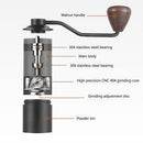 Steel Coffee Miller Walnut Handle Hand Coffee Maker Manual Coffee Grinder
