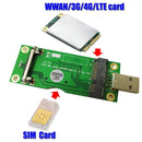 Mini PCI-E to USB Adapter with SIM 8Pin Card Slot for WWAN/LTE Module