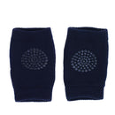 1 Pair Antiskid Baby Kneepads Protector Soft Crawling Leg Warmers(Navy Blue