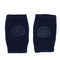 1 Pair Antiskid Baby Kneepads Protector Soft Crawling Leg Warmers(Navy Blue