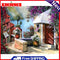 Frameless Oil Paint By Numbers DIY Lake Scenery Picture Craft Kit for Bedroom