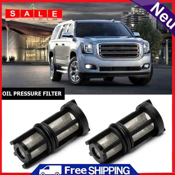 2pcs Car Filter Precise Fit Oil Filter Stainless Steel for Chevrolet Accessories
