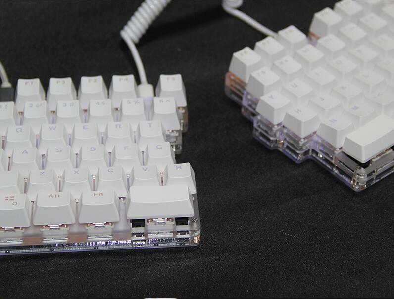 Split Macro Keyboard 78keys White Mechanical Multi- Modes LED Backlight Programm