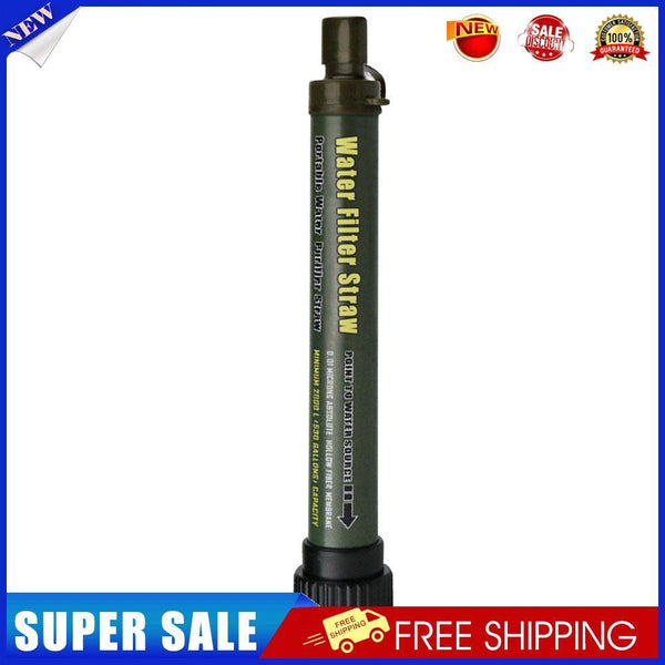 Camping Filter Straw Water Purifier Outdoor Drink Water Filter (Army Green)