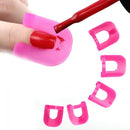 26pcs Tips Finger Manicure Case Stencil Tool Shield Nail Polish Mold Protector