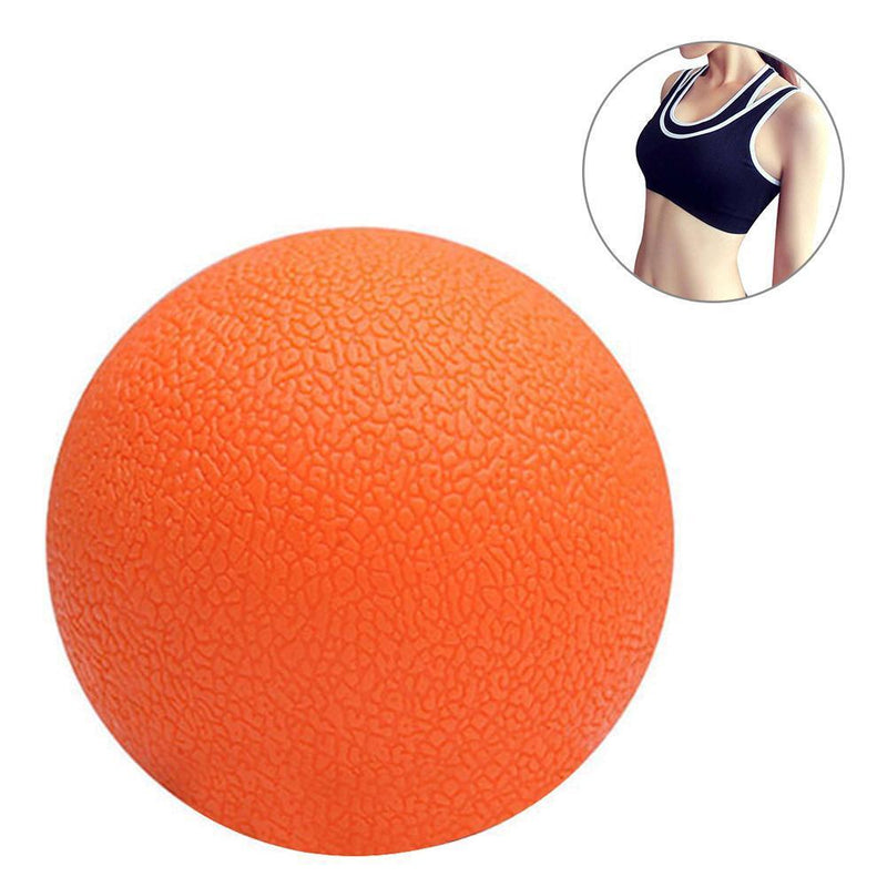 TPE Lacrosse Ball Sports Yoga Muscle Relax Roller Fitness Massage(Orange) Newly