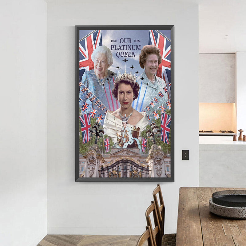 Elizabeth II 5D DIY Diamond Painting Kits Full Round Drill Wall Decor Art Crafts