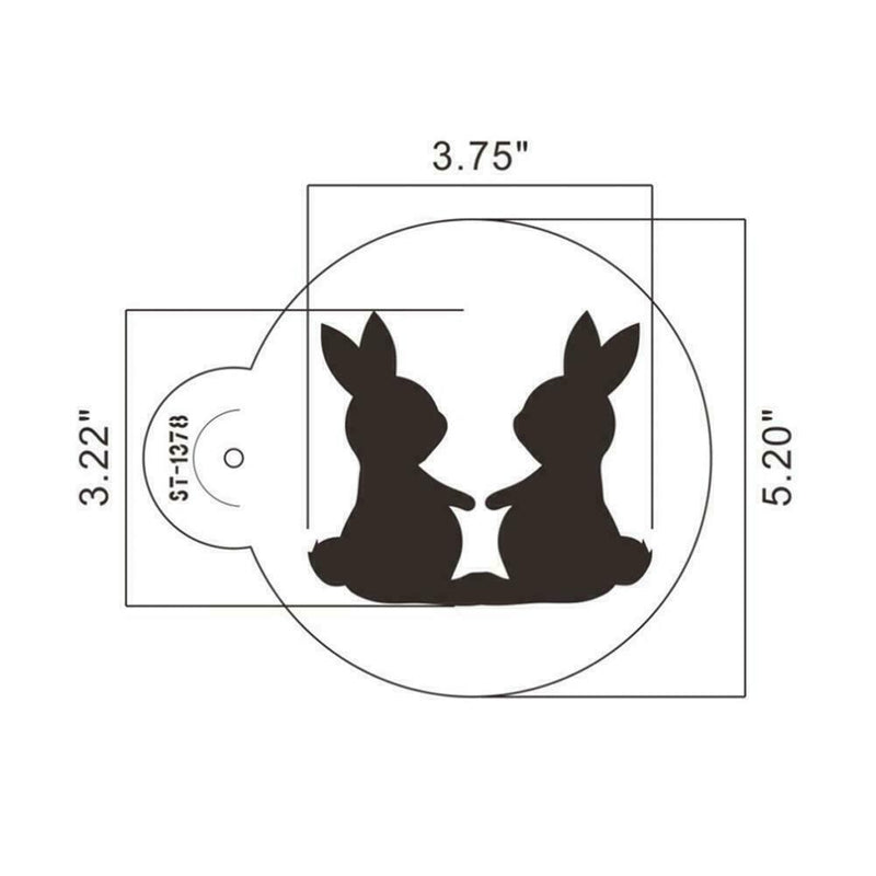 Easter Bunnies Cake Stencil For Cookies Cupcake Stencil Mold Decorating P9U0