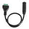3.5mm Stereo Female Jack to AV Screw Video Balun Terminal Plug Cable 30cm