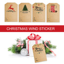 Christmas Kraft Gift Tag Stickers Xmas Tree School Home Office Present Tags
