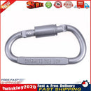 D-Shaped Aluminum Alloy Carabiner Screw Lock Hook Clip Key Ring Outdoor Newly