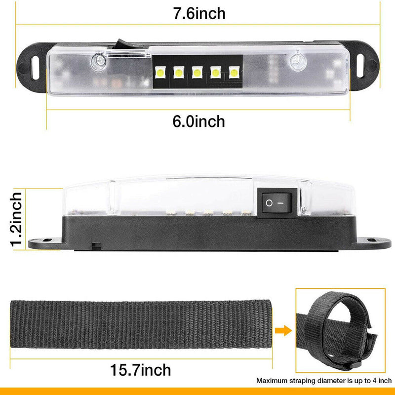 UTV Interior LED Roll Cage Light Courtesy Light for UTV ATV Polaris RZR Can-A