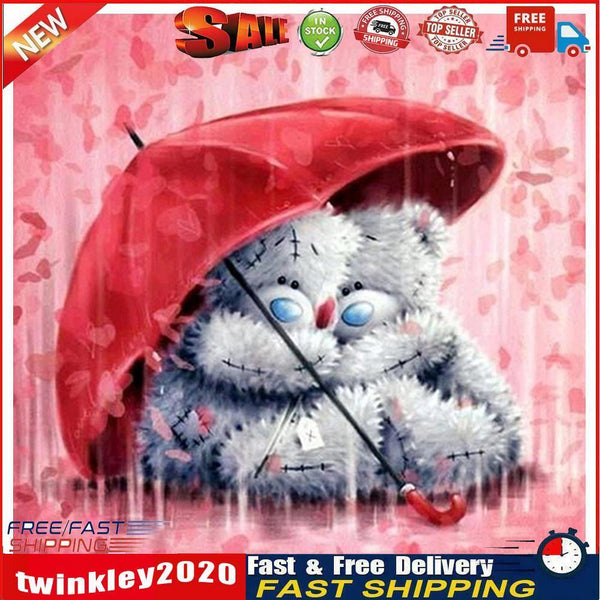 5D DIY Full Drill Diamond Painting 2 Bears Cross Stitch Embroidery Mosaic Newly