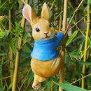 Funny Rabbit Statue Adorable Bunny Sculpture Ornament for Outdoor (Blue) Newly