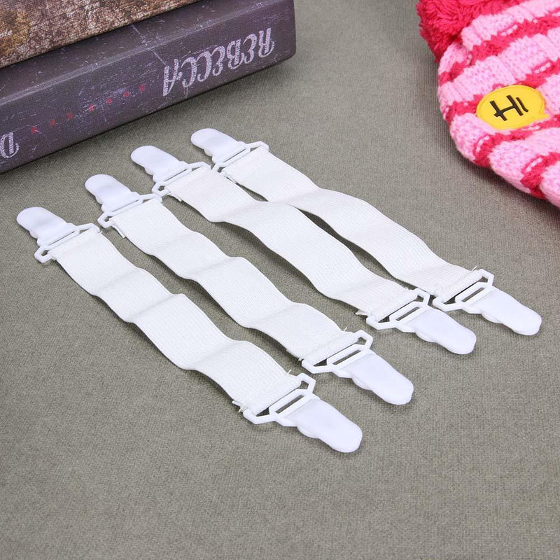 4pcs Bed Sheets Buckle Table Cloth Clip Anti-Slip Fixed Belt Elastic Band