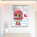5D Full Round Diamond Painting Cartoon Owl Rhinestone Mosaic Home Wall Art Cr
