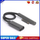65W PD USB Type C Female Adapter Braided Cable for Microsoft Surface Pro 5