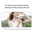 5000mAh Hanging Neck Fan USB Rechargeable Bladeless Sport Mute Fans (White)